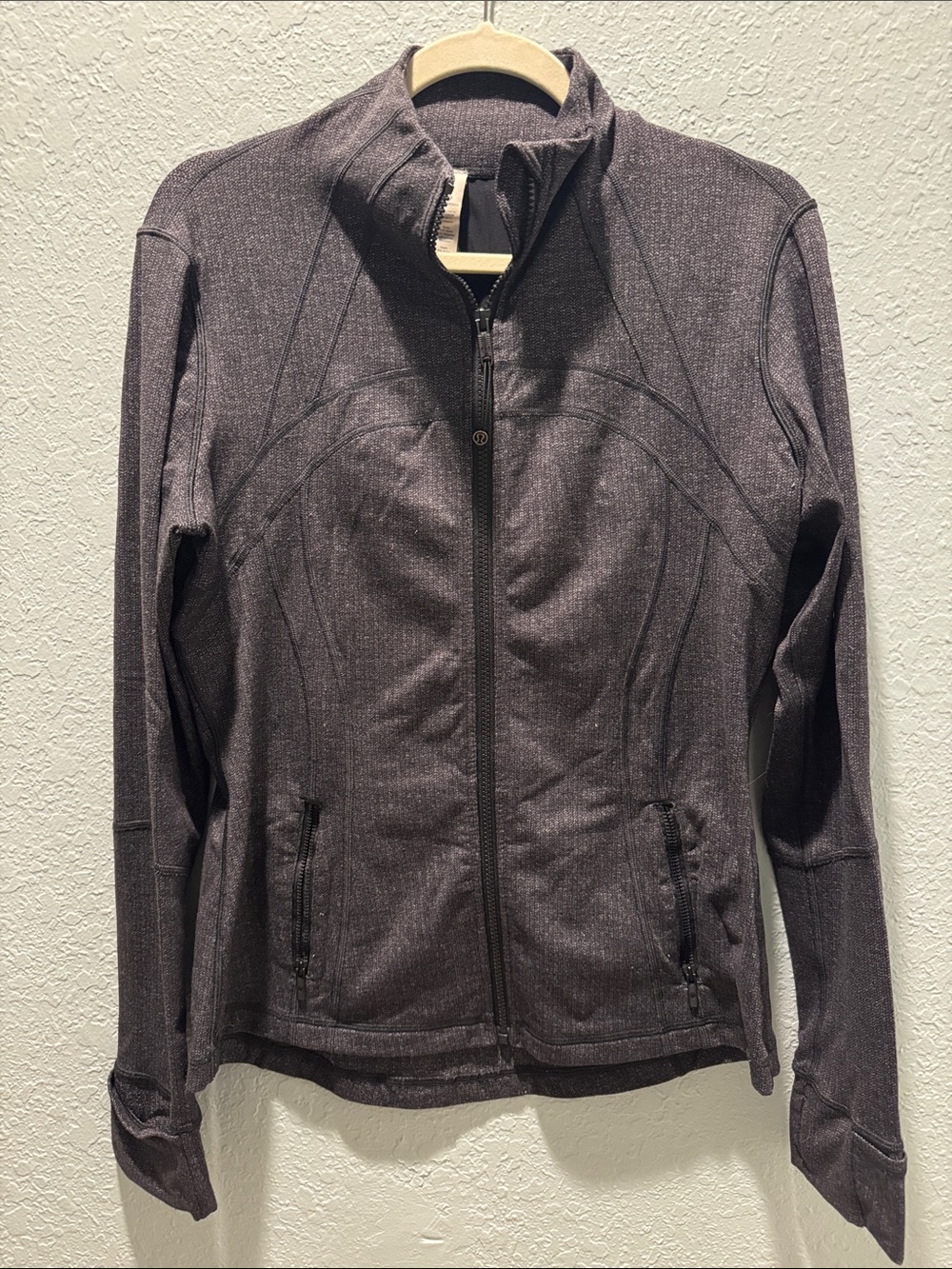 lululemon athletica Heather Black Full-Zip Track Jacket